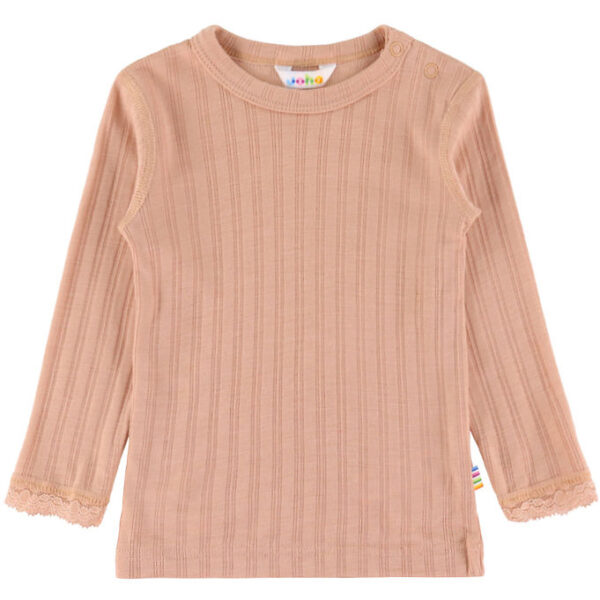 Joha Bluse - Uld/Silke - Fersken