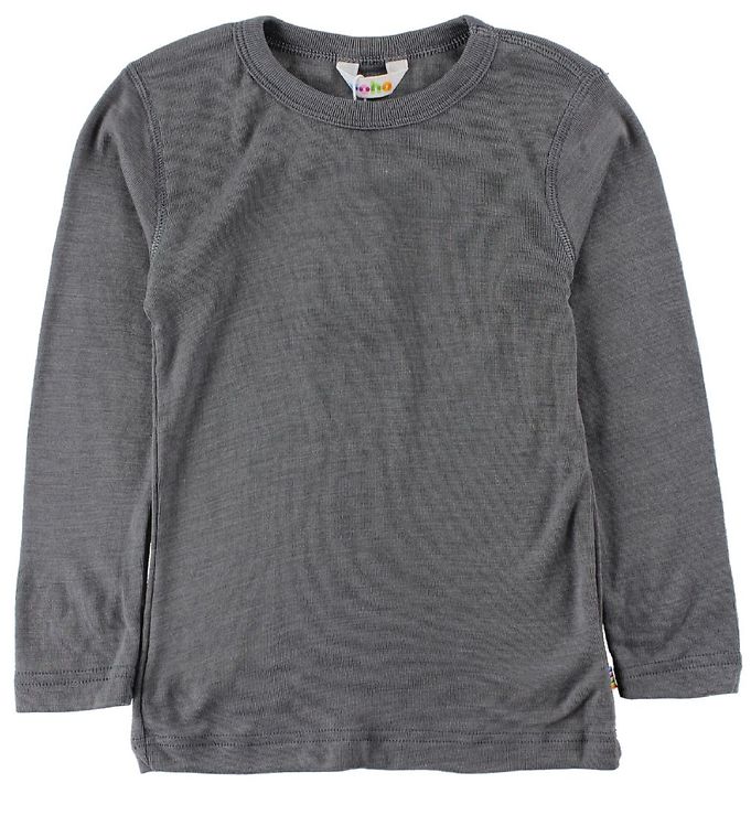 Joha Bluse - Uld/Silke - Mørkegrå