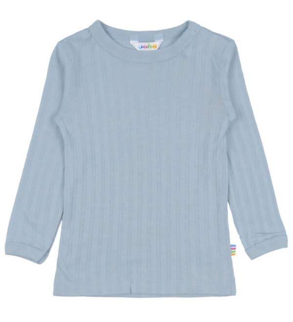 Joha Bluse - Uld/Silke - Støvet Blå Joha Bluse - Uld/Silke - Støvet Blå