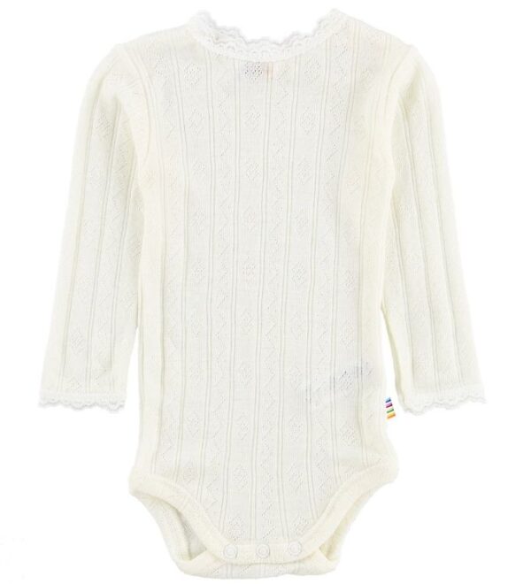 Joha Body - Uld/Silke - L/Æ - Creme m. Hulmønster Joha Body - Uld/Silke - L/Æ - Creme m. Hulmønster
