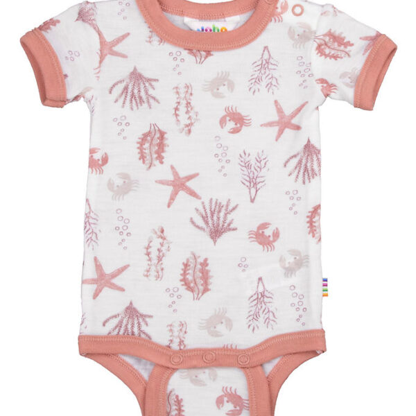 Joha Body k/æ - Uld - Lyserød m. Print