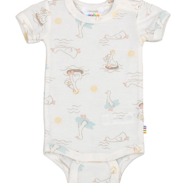 Joha Body k/æ - Uld/Silke - Off White m. Print