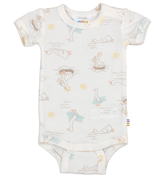 Joha Body k/æ - Uld/Silke - Off White m. Print Joha Body k/æ - Uld/Silke - Off White m. Print