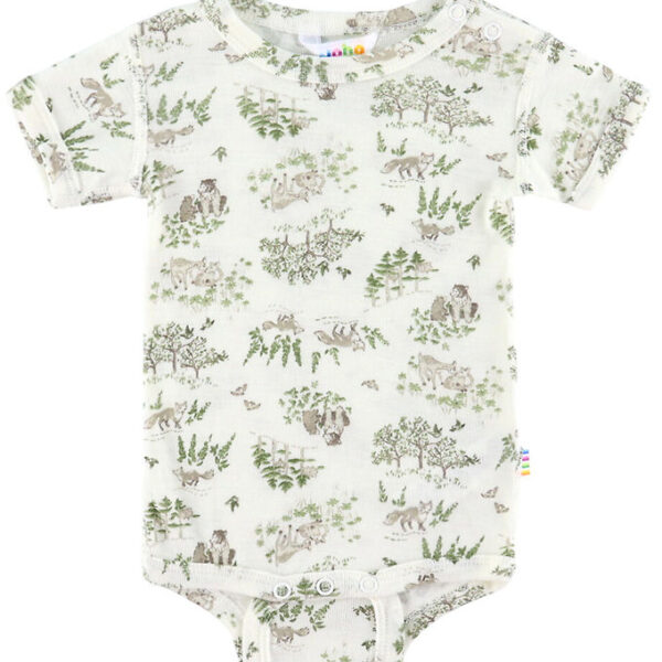 Joha Body k/æ - Uld/Silke - Off White m. Træer