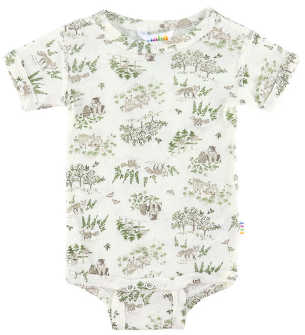 Joha Body k/æ - Uld/Silke - Off White m. Træer