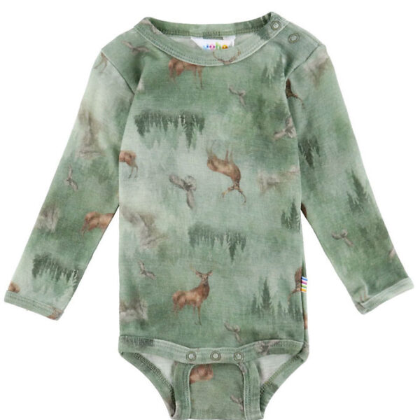 Joha Body l/æ - Uld - Grøn m. Skov