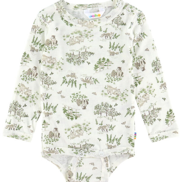 Joha Body l/æ - Uld/Silke - Off White m. Træer Joha Body l/æ - Uld/Silke - Off White m. Træer