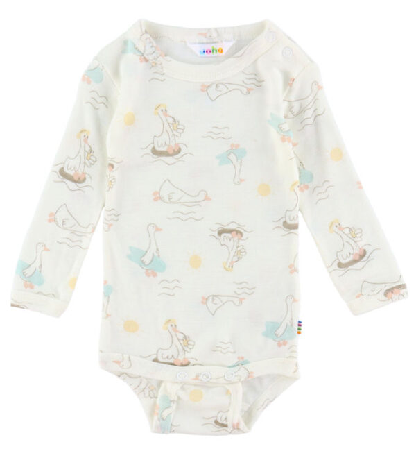 Joha Body l/æ - Uld/Silke - OffWhite m. Print Joha Body l/æ - Uld/Silke - OffWhite m. Print