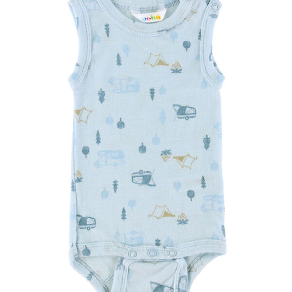 Joha Body u/æ - Uld - Lyseblå m. Camping