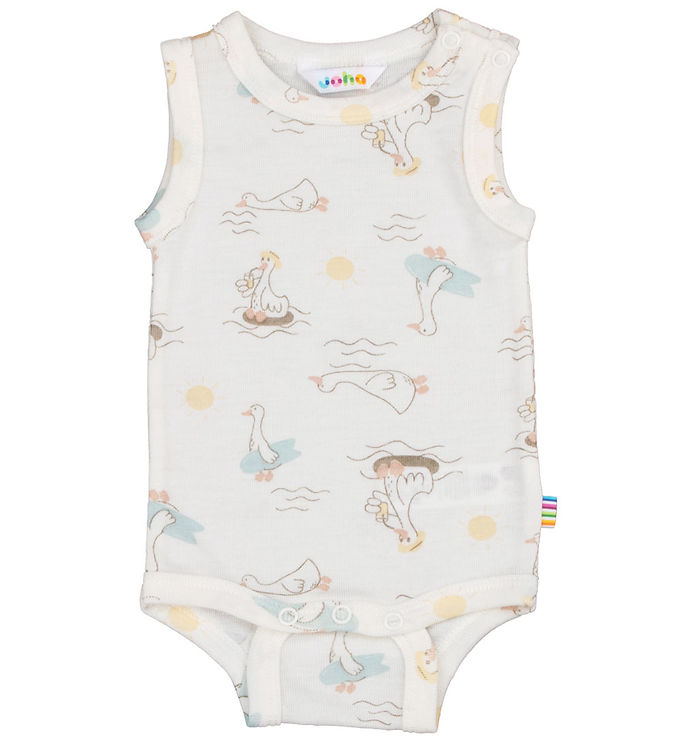 Joha Body u/æ - Uld/Silke - Off White m. Print