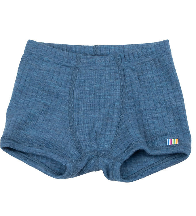 Joha Boxershorts - Uld - Denim Blå Joha Boxershorts - Uld - Denim Blå