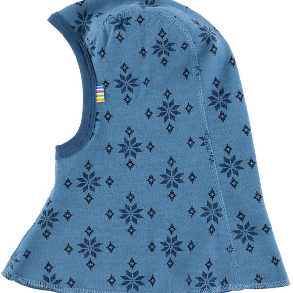 Joha Elefanthue - 2-lags - Uld/Bomuld - Blå m. Snefnug