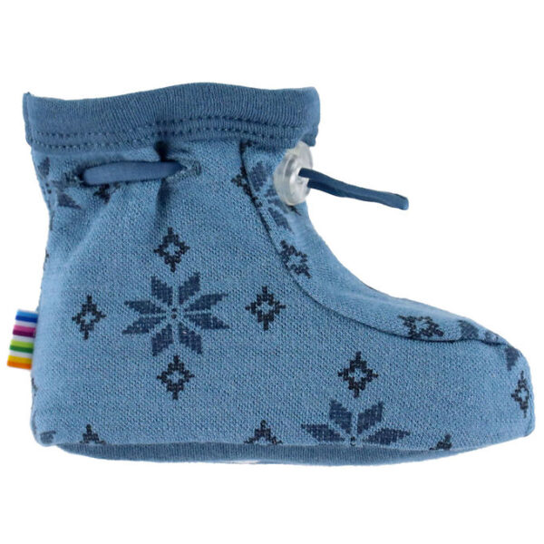 Joha Futter - 2-Lags - Uld/Bomuld - Blå m. Snefnug