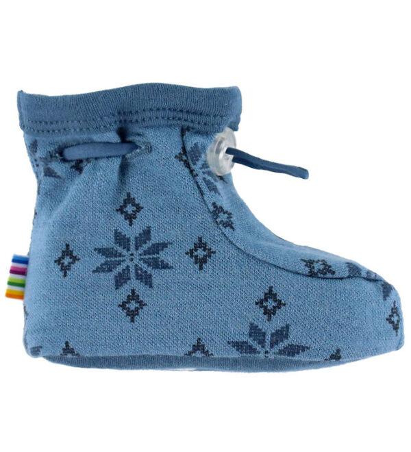 Joha Futter - 2-Lags - Uld/Bomuld - Blå m. Snefnug