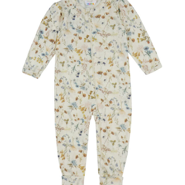 Joha Heldragt - Uld - Off White m. Blomster