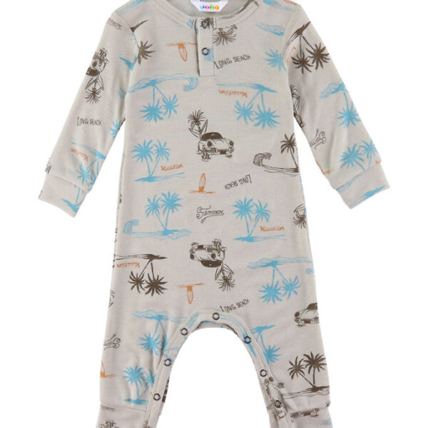 Joha Heldragt - Uld/Silke - Beige m. Print