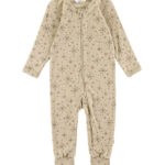 Joha Heldragt m. Fødder - Uld - Beige m. Stjerner