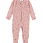 Joha Heldragt m. Fødder - Uld - Rosa m. Stjerner