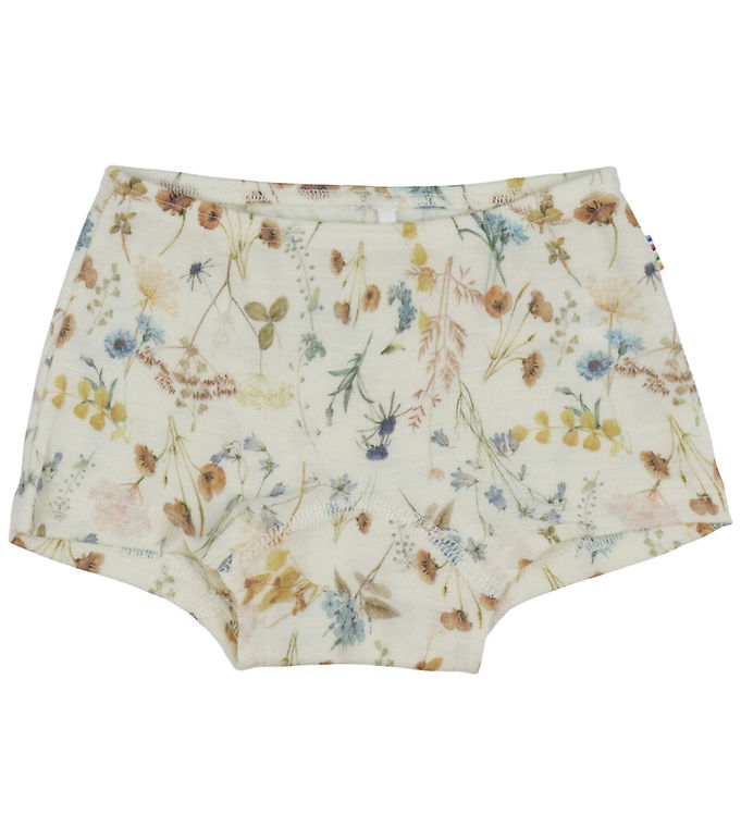 Joha Hipsters - Uld - Off White m. Blomster Joha Hipsters - Uld - Off White m. Blomster