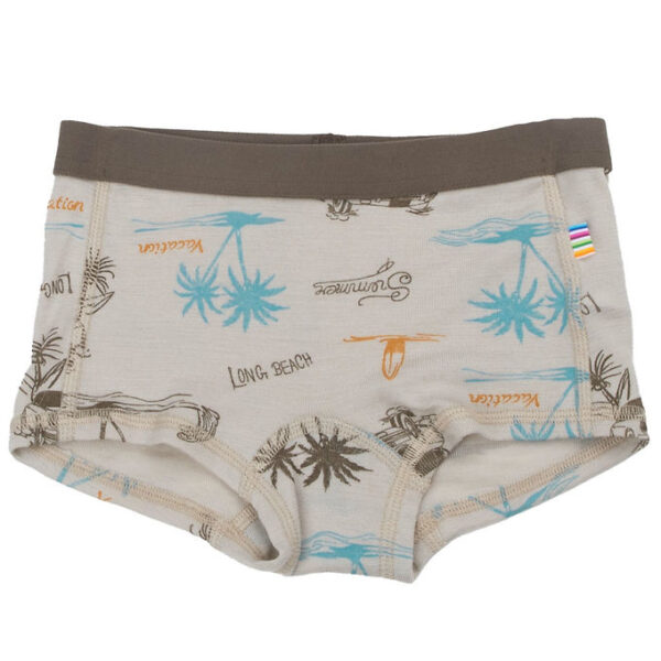 Joha Hipsters - Uld/Silke - Beige m. Print