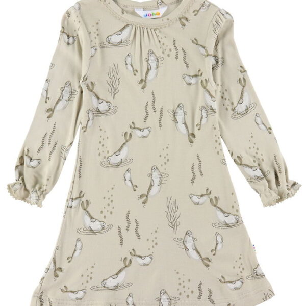 Joha Kjole - Bambus - Beige Aop