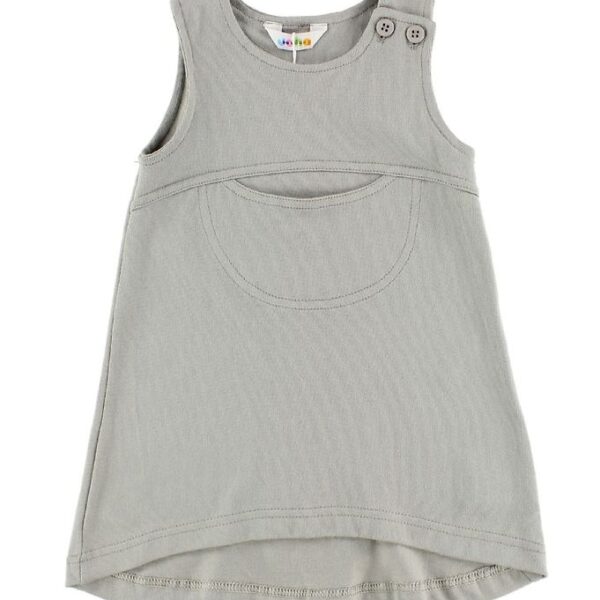 Joha Kjole - Bomuld - Grå m. Lomme