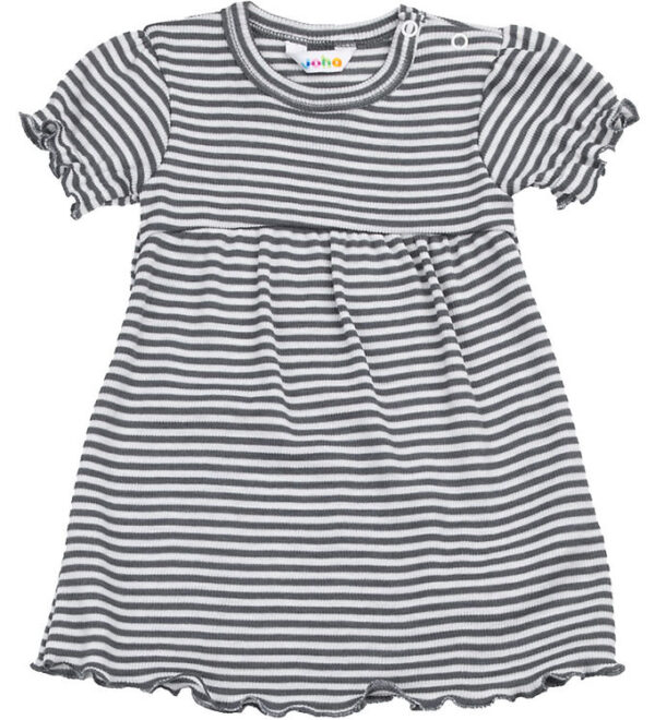 Joha Kjole - Rib - Uld/Silke - Mørkegrå