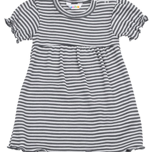 Joha Kjole - Rib - Uld/Silke - Mørkegrå