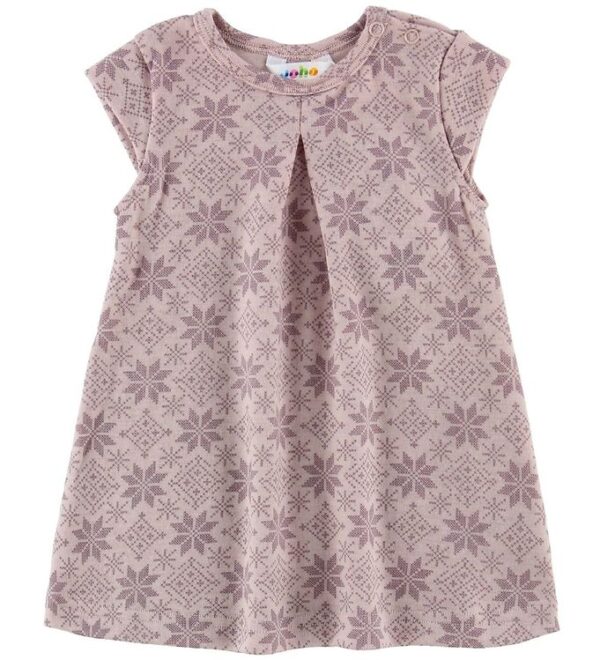 Joha Kjole - Uld - Rosa m. Stjerner