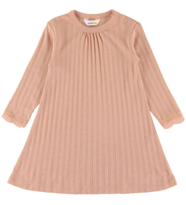 Joha Kjole - Uld/Silke - Fersken