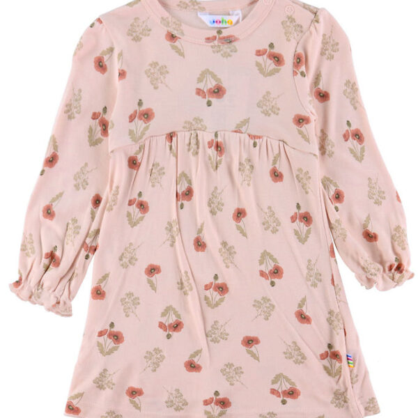 Joha Kjole - Viskose/Bambus - Lyserød m. Blomst