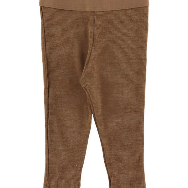 Joha Leggings - Rib - Uld - Varm Brun