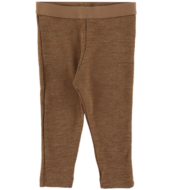 Joha Leggings - Rib - Uld - Varm Brun Joha Leggings - Rib - Uld - Varm Brun