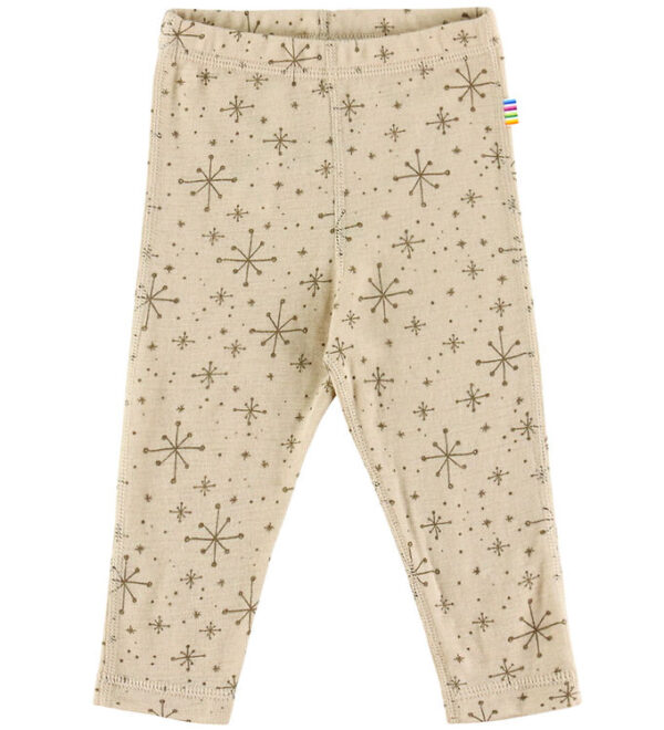 Joha Leggings - Uld - Beige m. Stjerner
