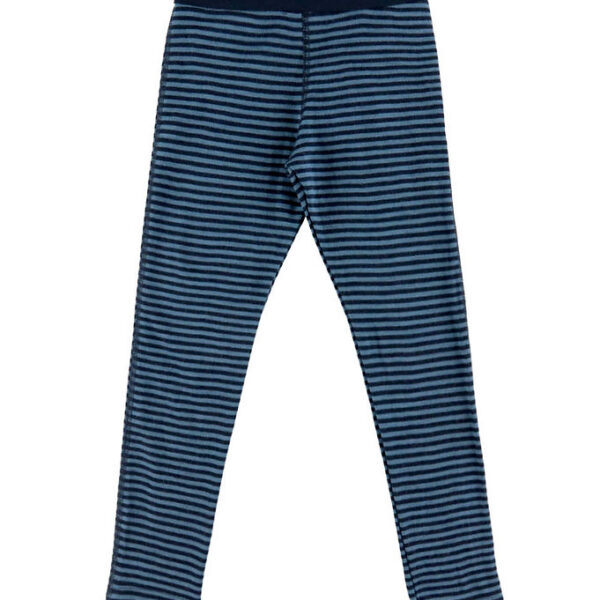 Joha Leggings - Uld - Blå m. Striber