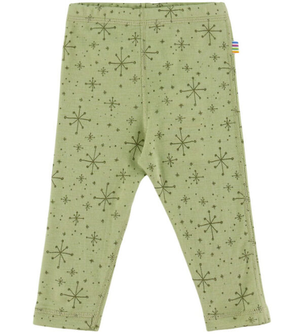 Joha Leggings - Uld - Lys Olive m. Stjerner