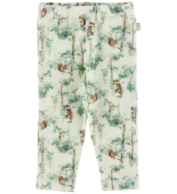 Joha Leggings - Uld - Off White m. Træer Joha Leggings - Uld - Off White m. Træer