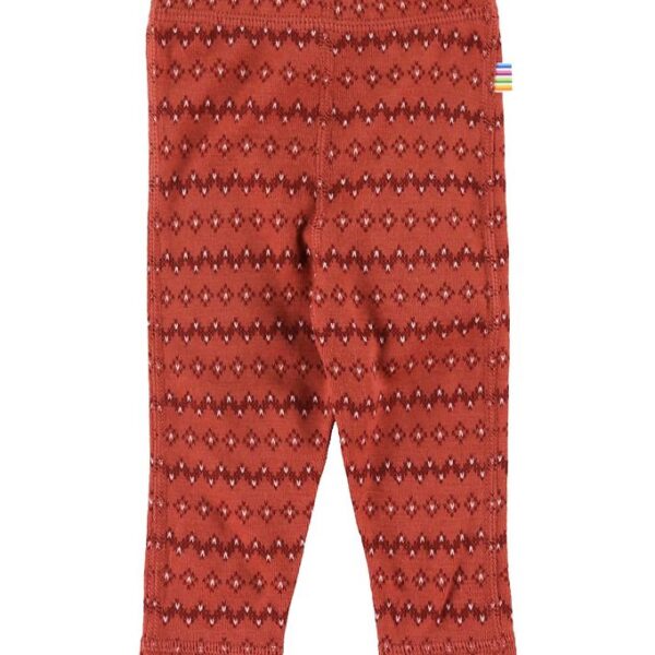 Joha Leggings - Uld - Rødbrun m. Mønster