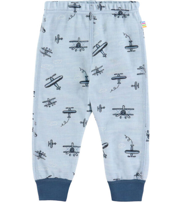 Joha Leggings - Uld/Bambus - Lyseblå m. Print Joha Leggings - Uld/Bambus - Lyseblå m. Print
