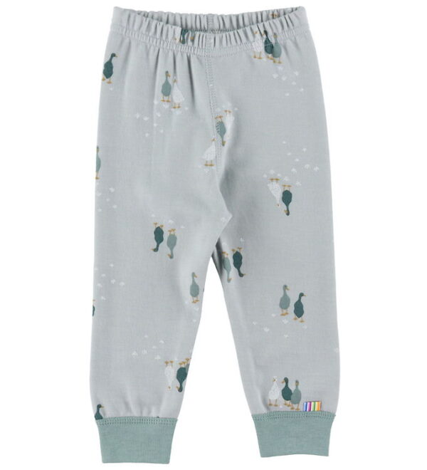 Joha Leggings - Uld/Bomuld - Dusty Grøn m. Gæs Joha Leggings - Uld/Bomuld - Dusty Grøn m. Gæs