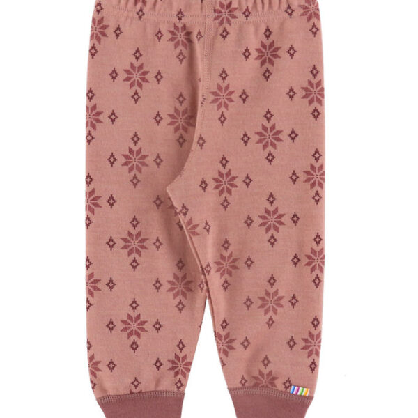 Joha Leggings - Uld/Bomuld - Rose m. Snefnug Joha Leggings - Uld/Bomuld - Rose m. Snefnug