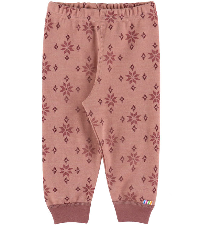 Joha Leggings - Uld/Bomuld - Rose m. Snefnug