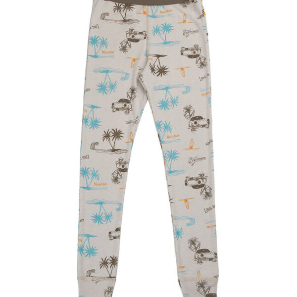 Joha Leggings - Uld/Silke - Beige m. Print Joha Leggings - Uld/Silke - Beige m. Print