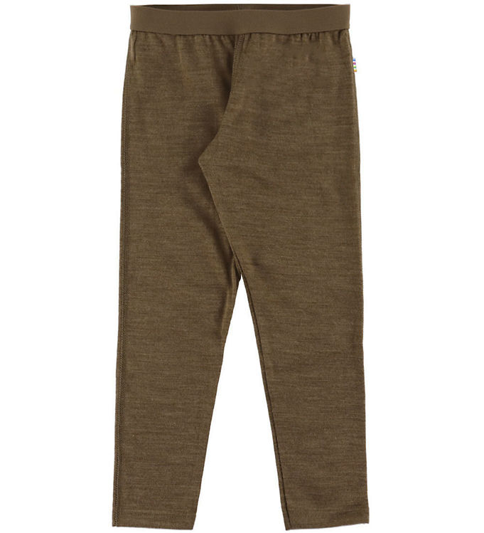 Joha Leggings - Uld/Silke - Brun Meleret Joha Leggings - Uld/Silke - Brun Meleret