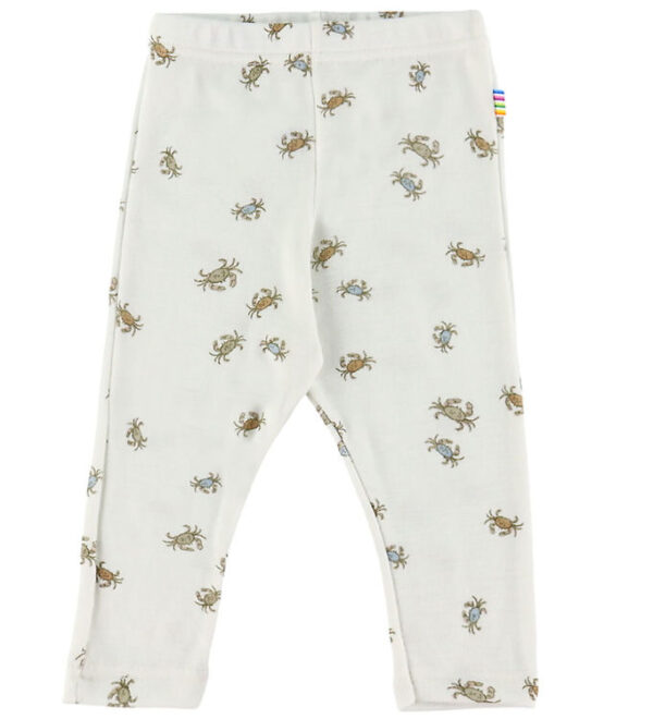 Joha Leggings - Uld/Silke - Off White m. Krabber