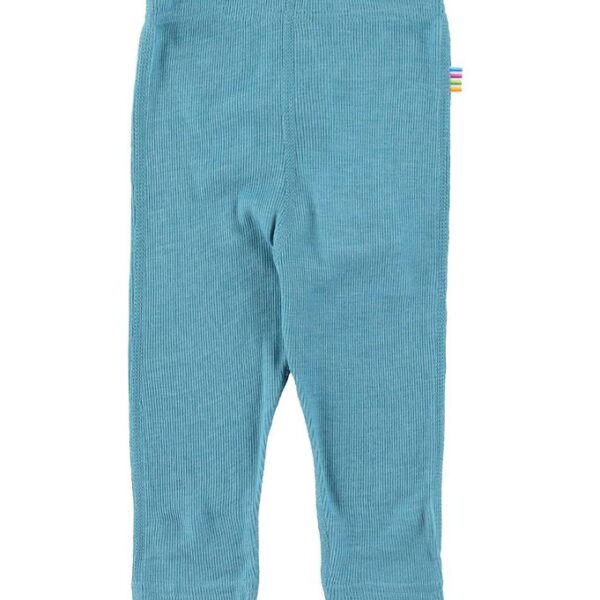 Joha Leggings - Uld/Silke - Rib - Blå Joha Leggings - Uld/Silke - Rib - Blå