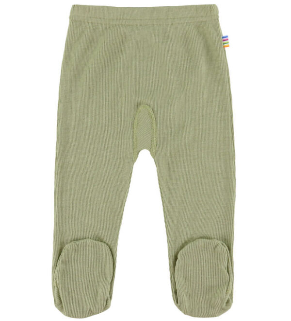 Joha Leggings m. Fødder - Rib - Uld/Silke - Grøn Joha Leggings m. Fødder - Rib - Uld/Silke - Grøn