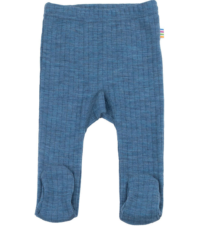 Joha Leggings m. Fødder - Uld - Denim Blå Joha Leggings m. Fødder - Uld - Denim Blå