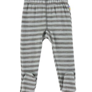 Joha Leggings m. Fødder - Uld - Grå/Mynte