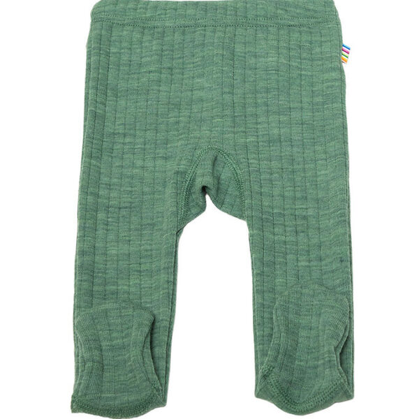 Joha Leggings m. Fødder - Uld - Grøn